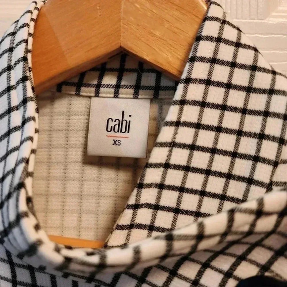 CAbi women's Windowpane Jacket Black and White XSmall Checkered - Picture 7 of 16